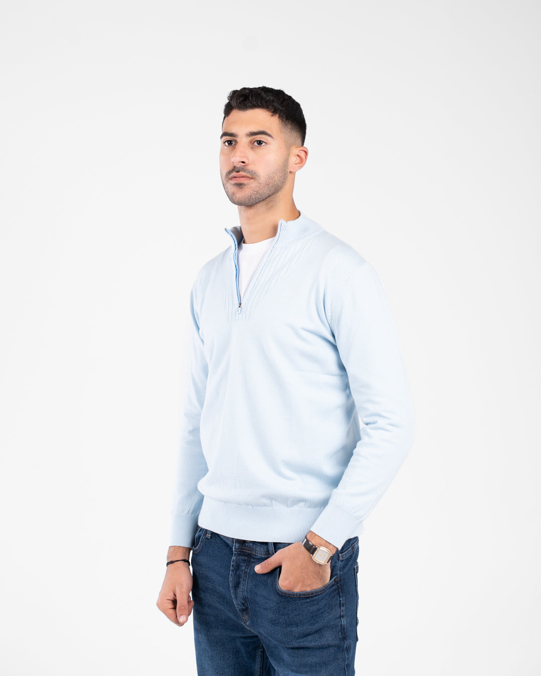 Men Half Zippered Pullover