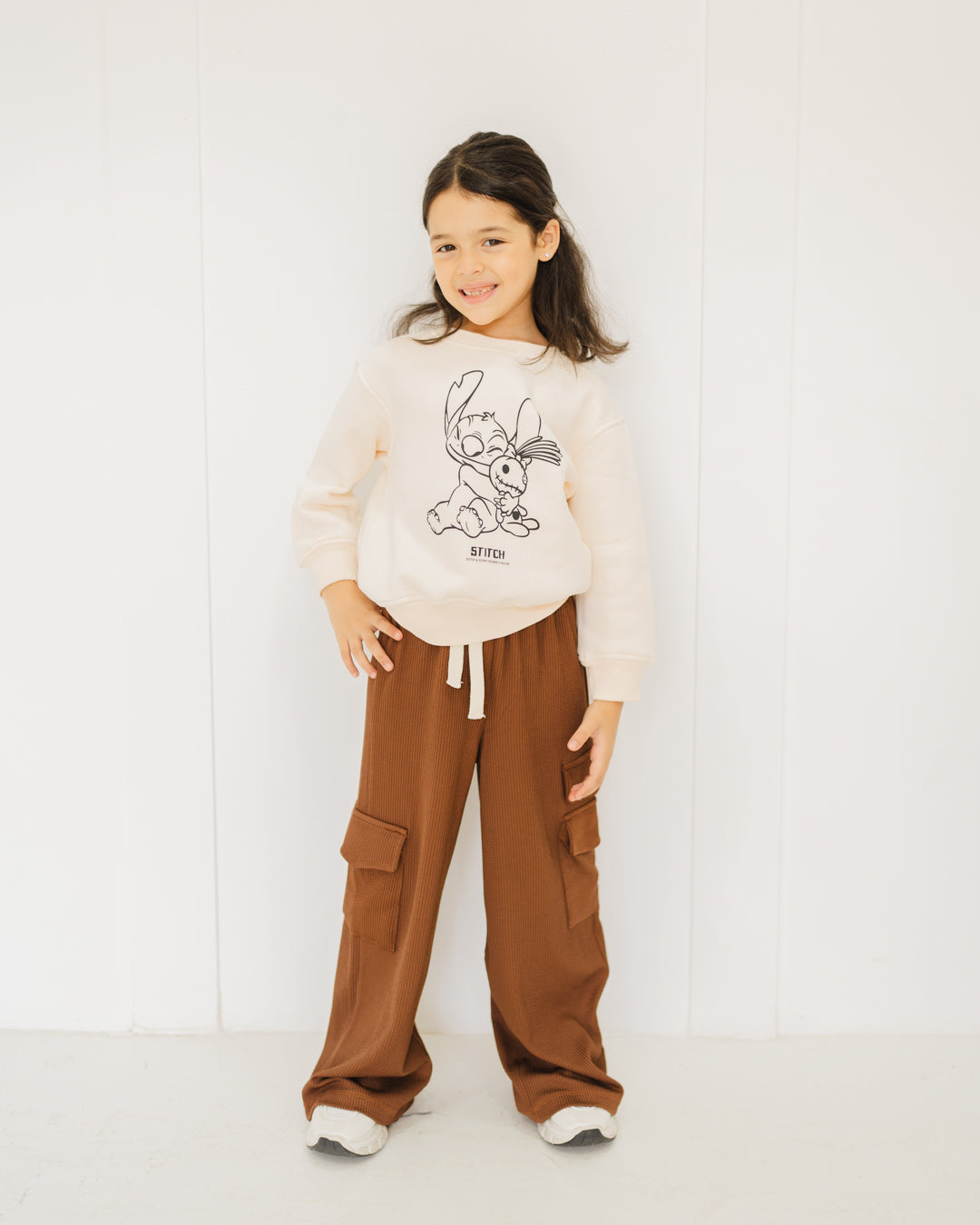 بنطلون رياضي واسع الساق للبنات