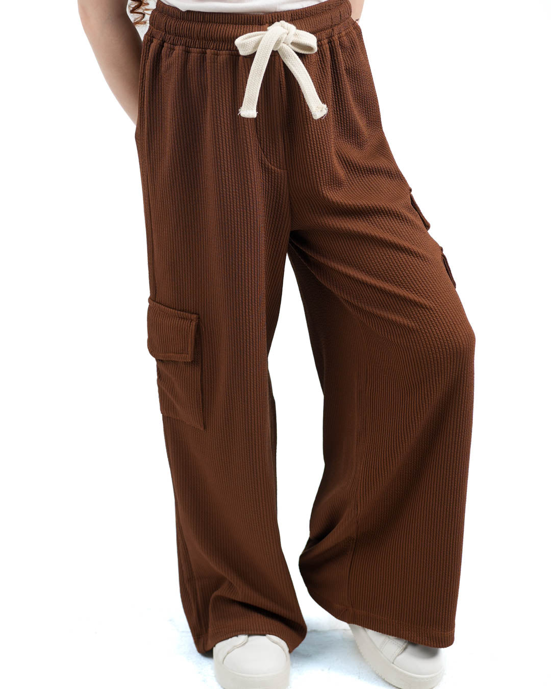 بنطلون رياضي واسع الساق للبنات