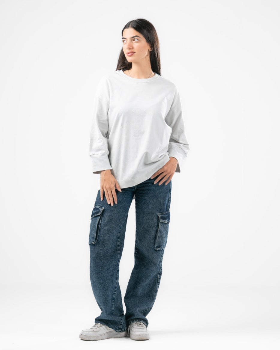 بلوزة أساسية سادة