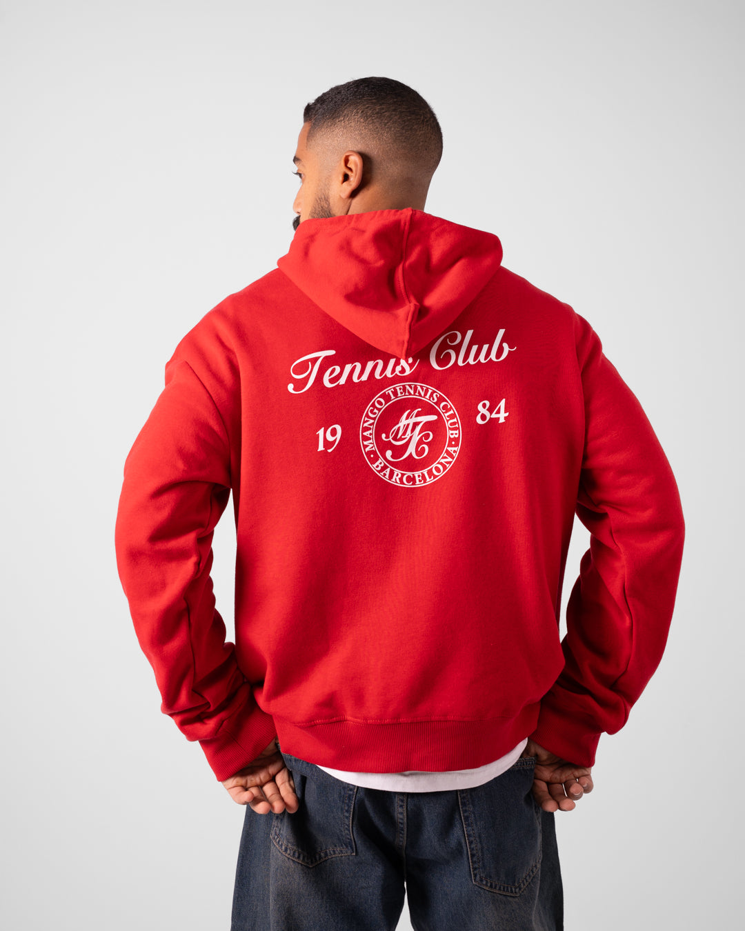 سويتشيرت رجالي بطبعة مزدوجة