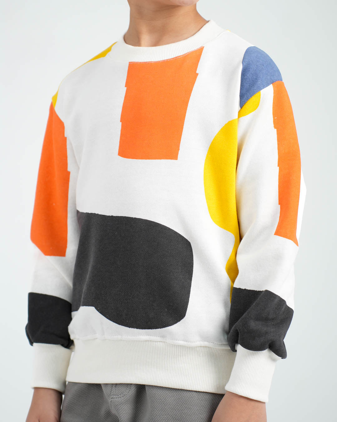 Abstract Color Sweat Shirt