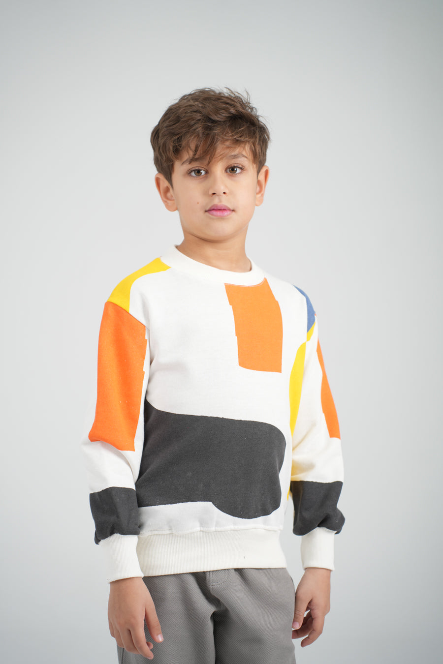 Abstract Color Sweat Shirt