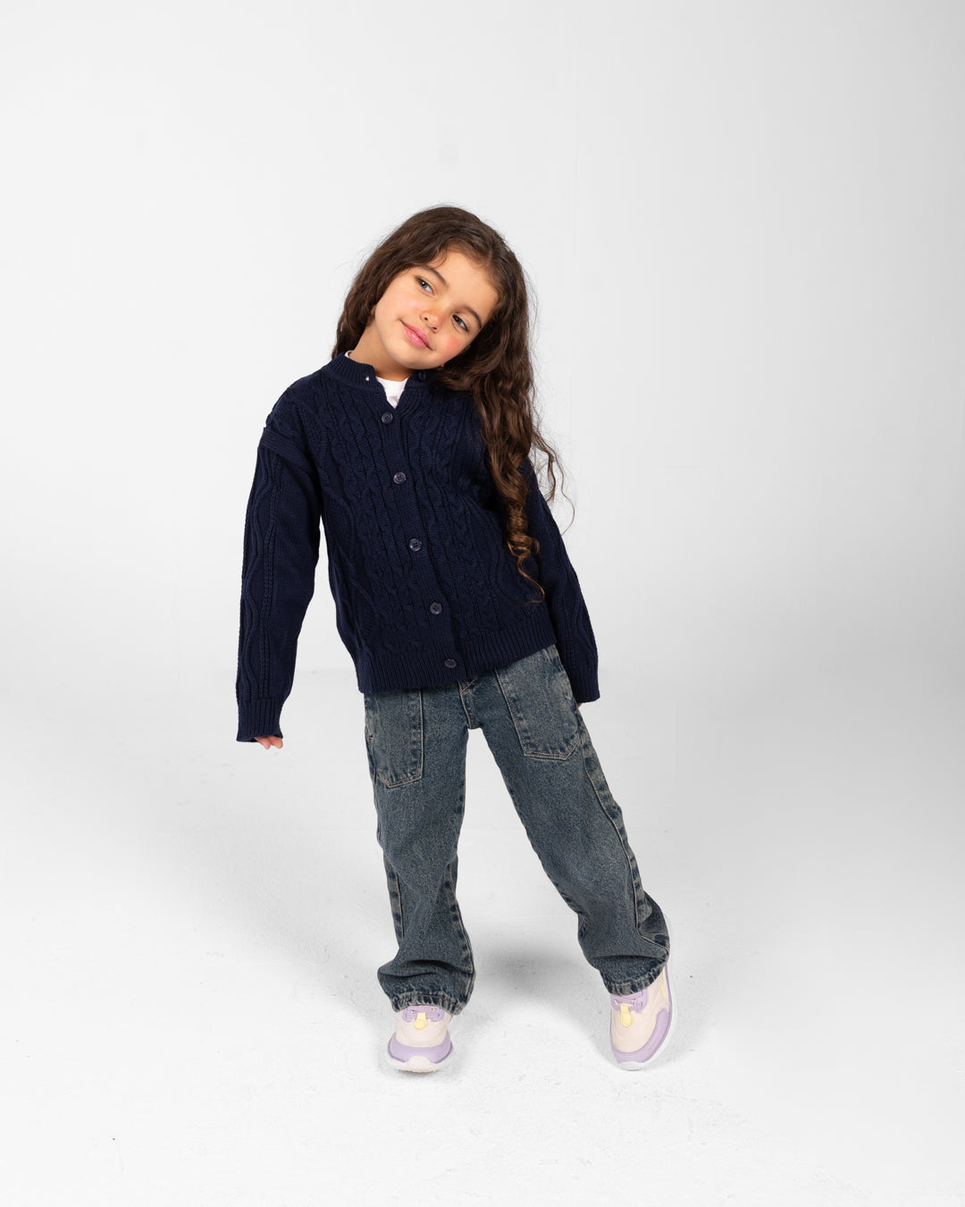 Girls Buttoned Pullover