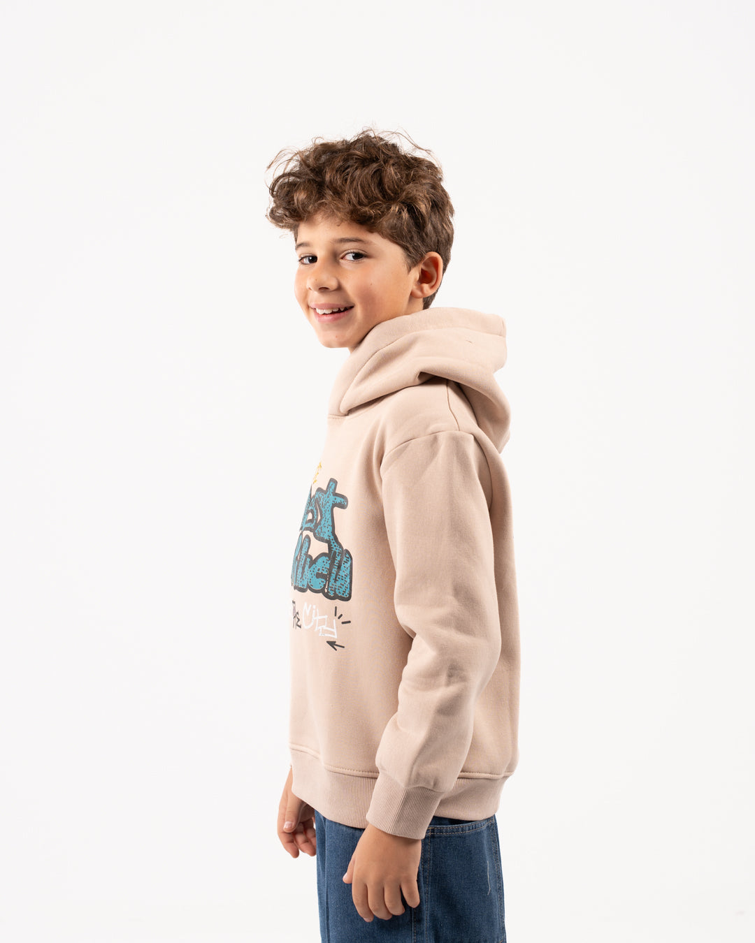 سويت شيرت للأولاد بطبعة جرافيتي