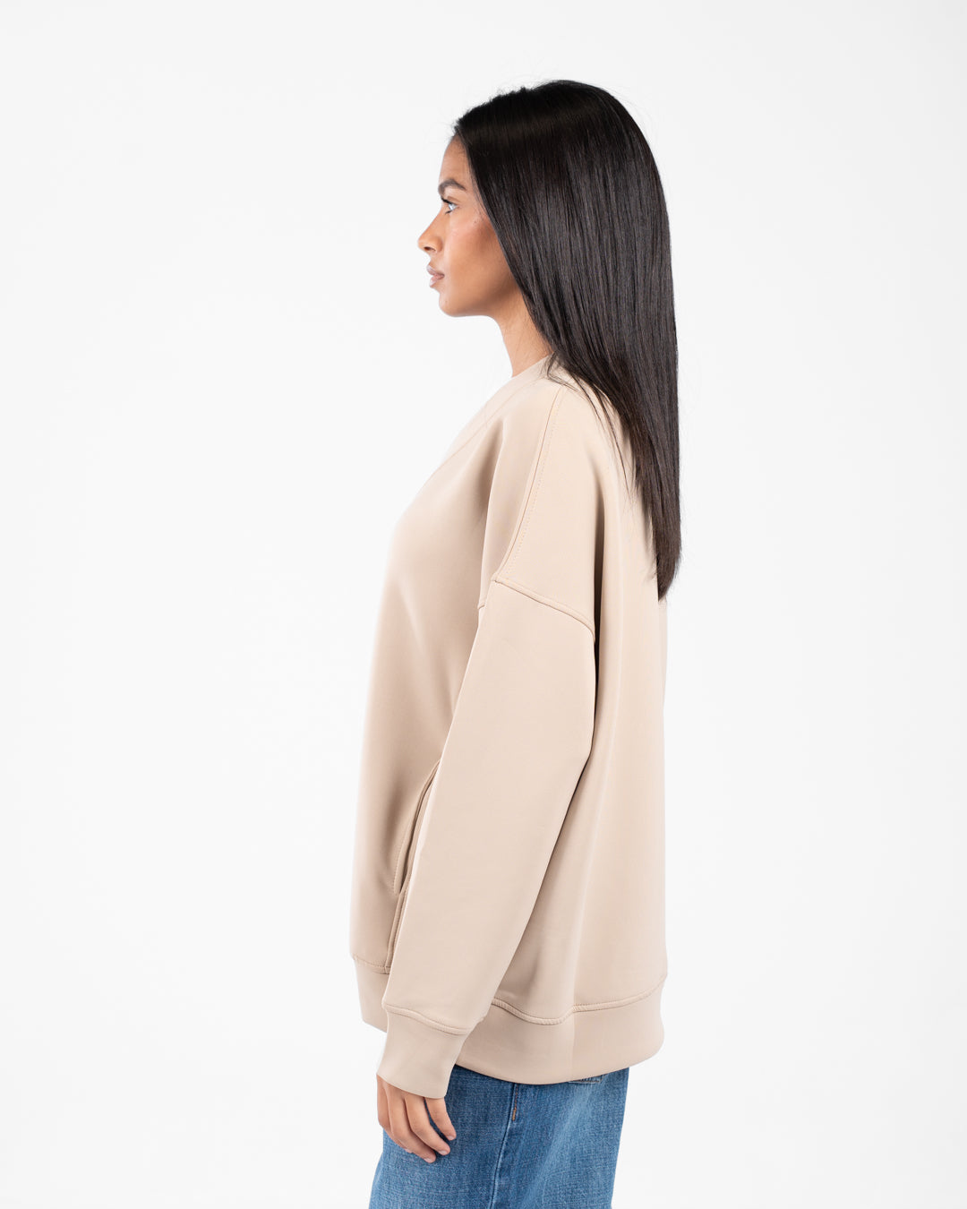 Women Buttoned Sweatshirt