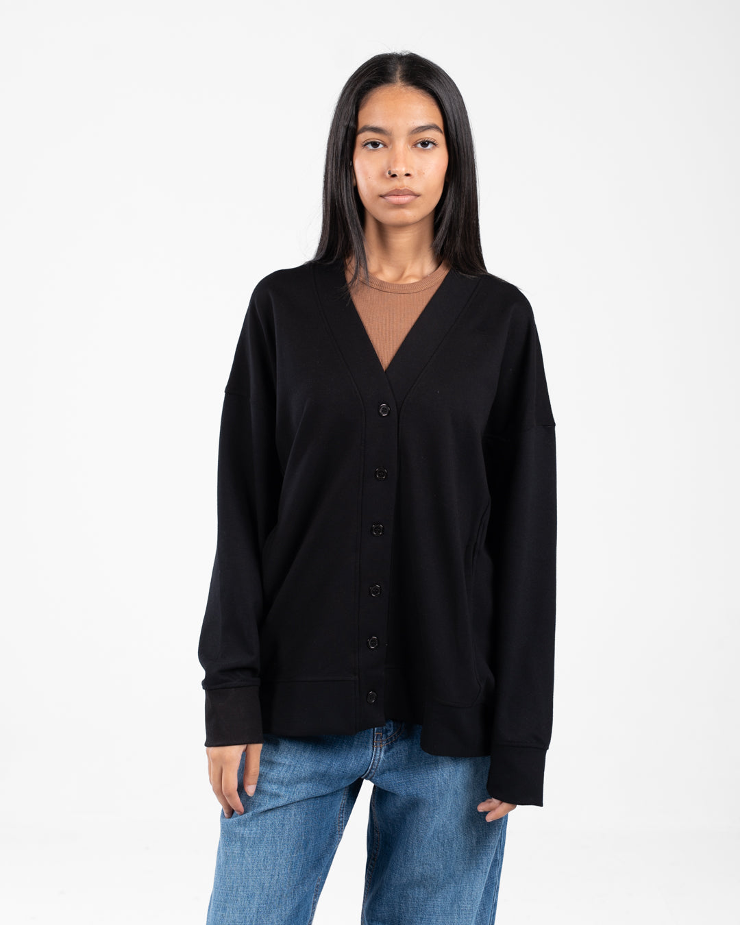 Women Buttoned Sweatshirt