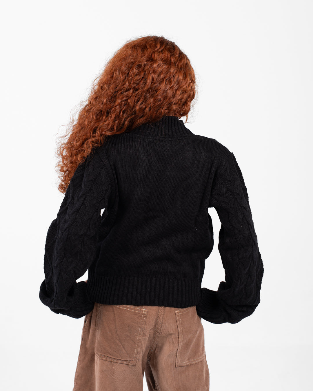 Girls Crewneck Braided Pullover