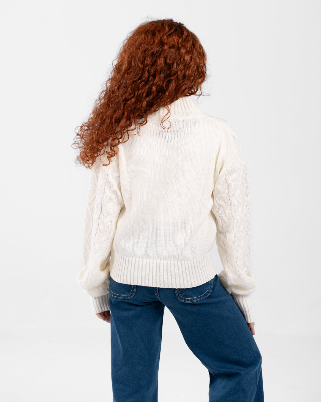 Girls Crewneck Braided Pullover