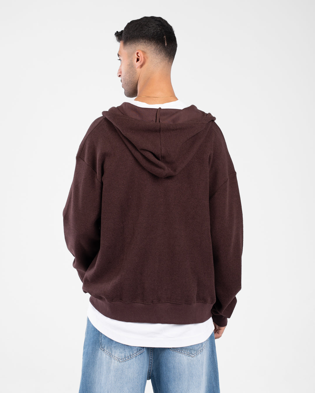 Men Zippered Hoodied Sweatshirt