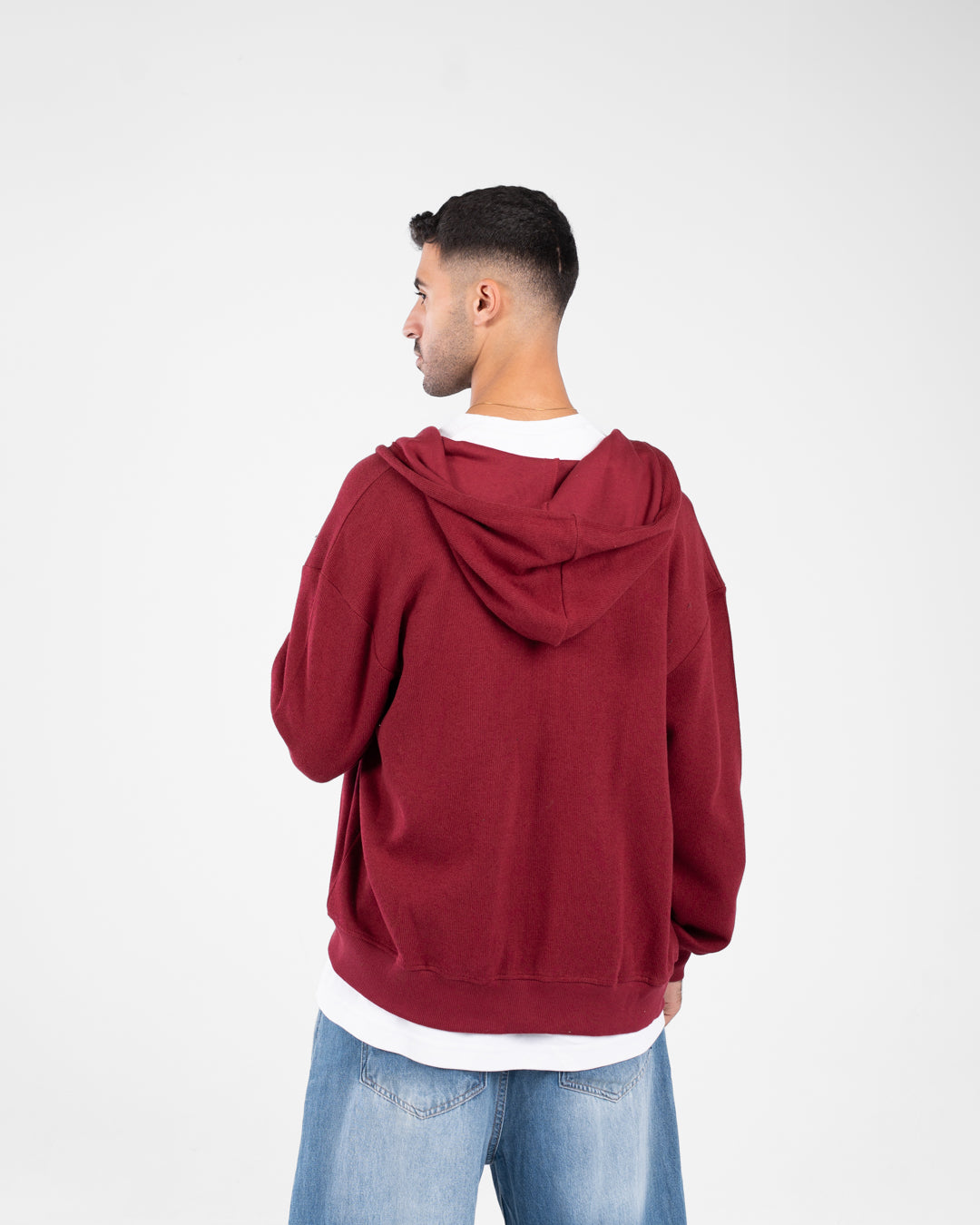 Men Zippered Hoodied Sweatshirt