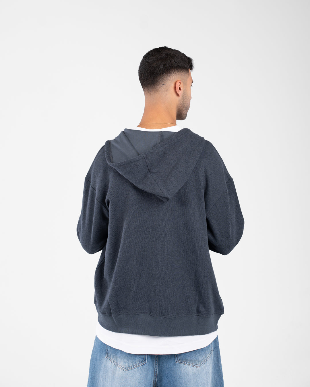 Men Zippered Hoodied Sweatshirt