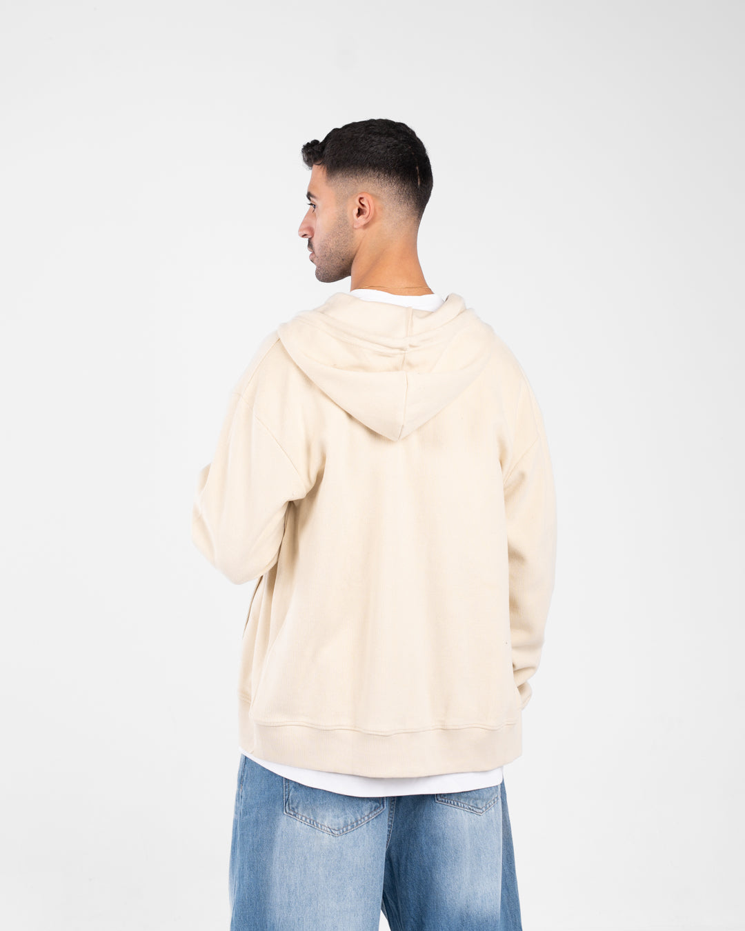 Men Zippered Hoodied Sweatshirt