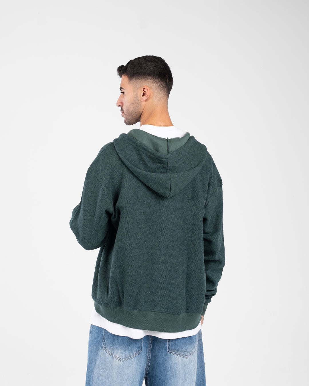 Men Zippered Hoodied Sweatshirt