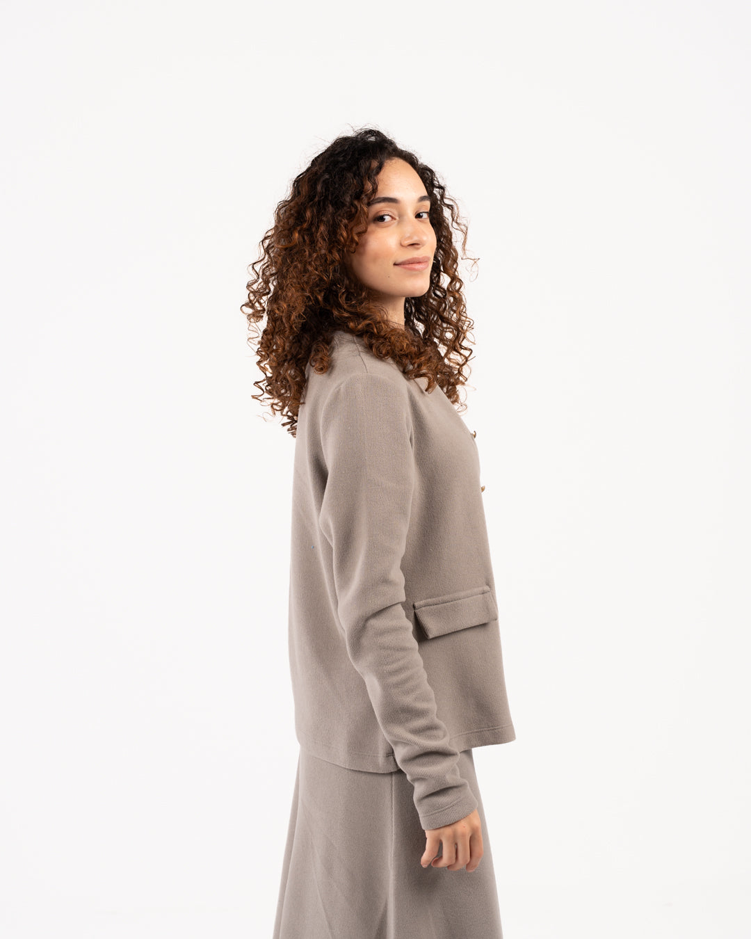 Buttoned Women Sweater