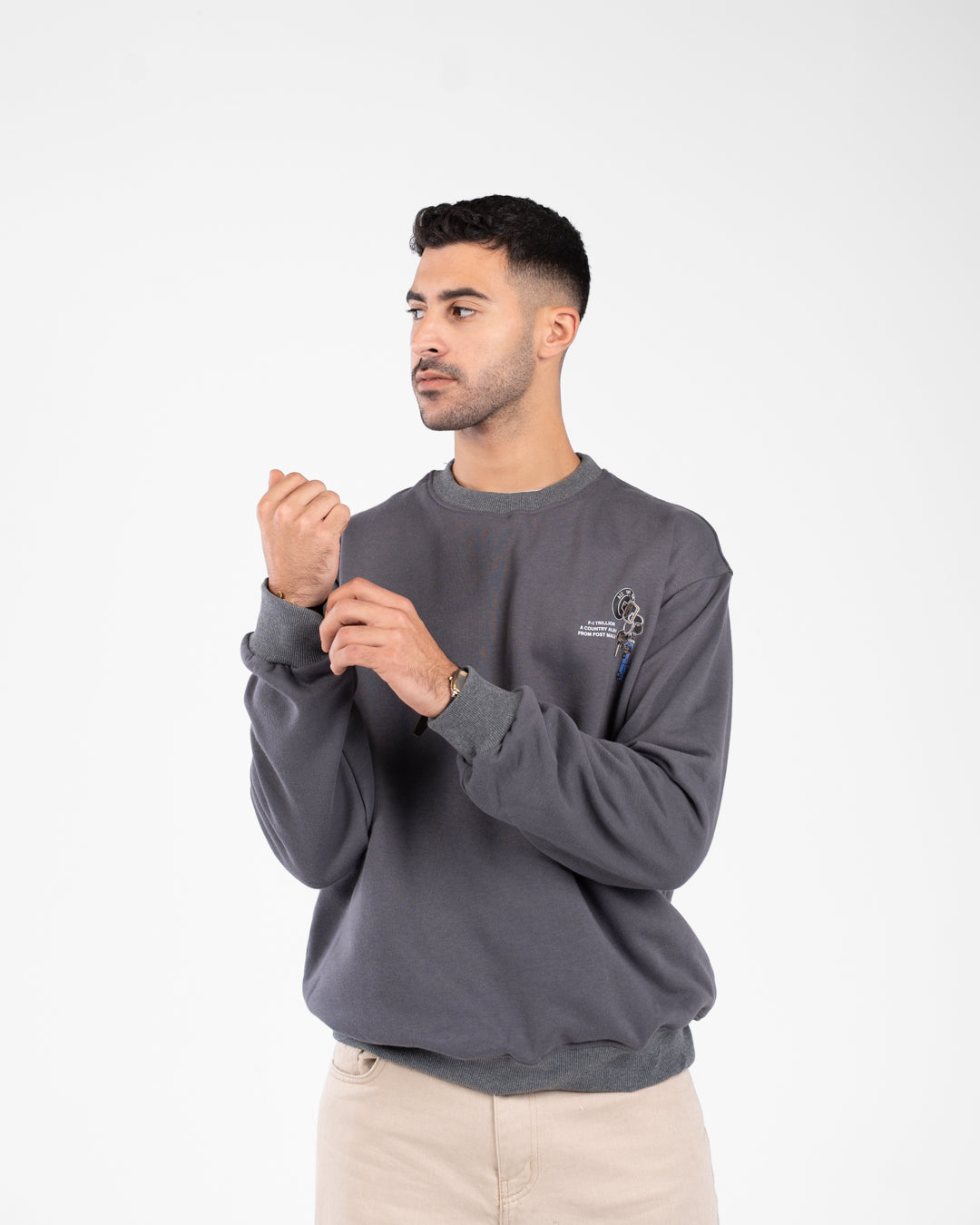 Men Double Printed Sweatshirt