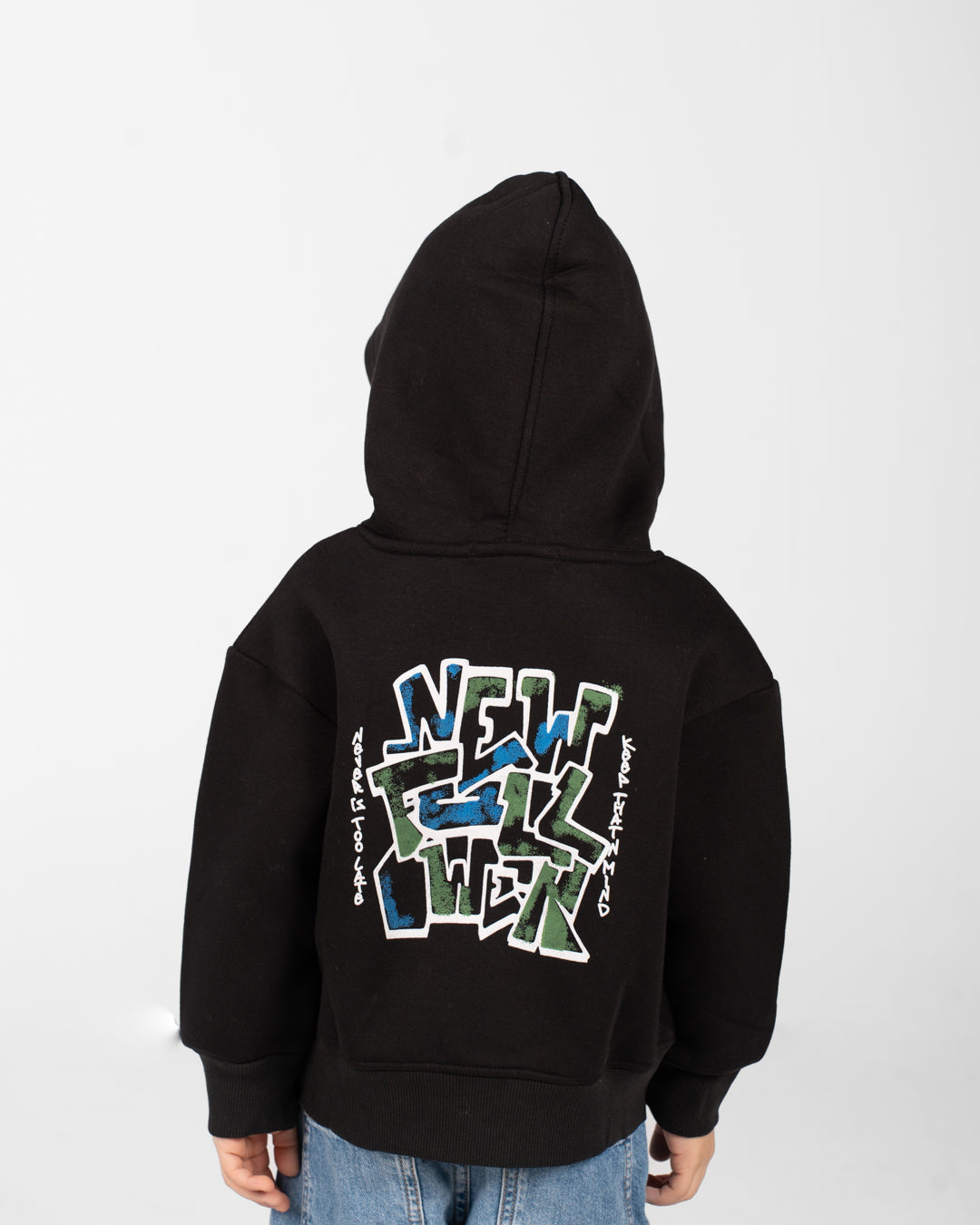 Boys Double Printed Hoodied Sweatshirt