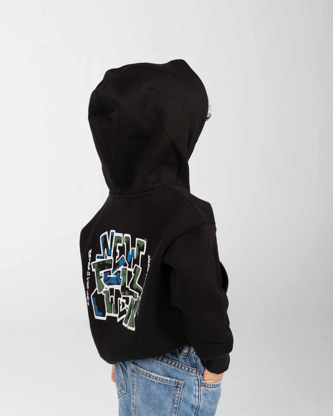 Boys Double Printed Hoodied Sweatshirt