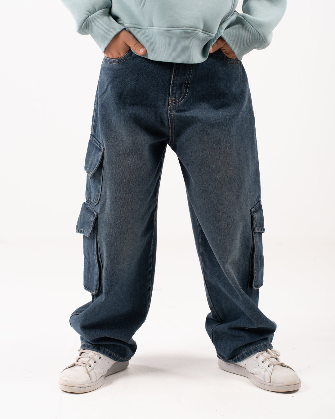 بنطلون كارجو جينز ولادي