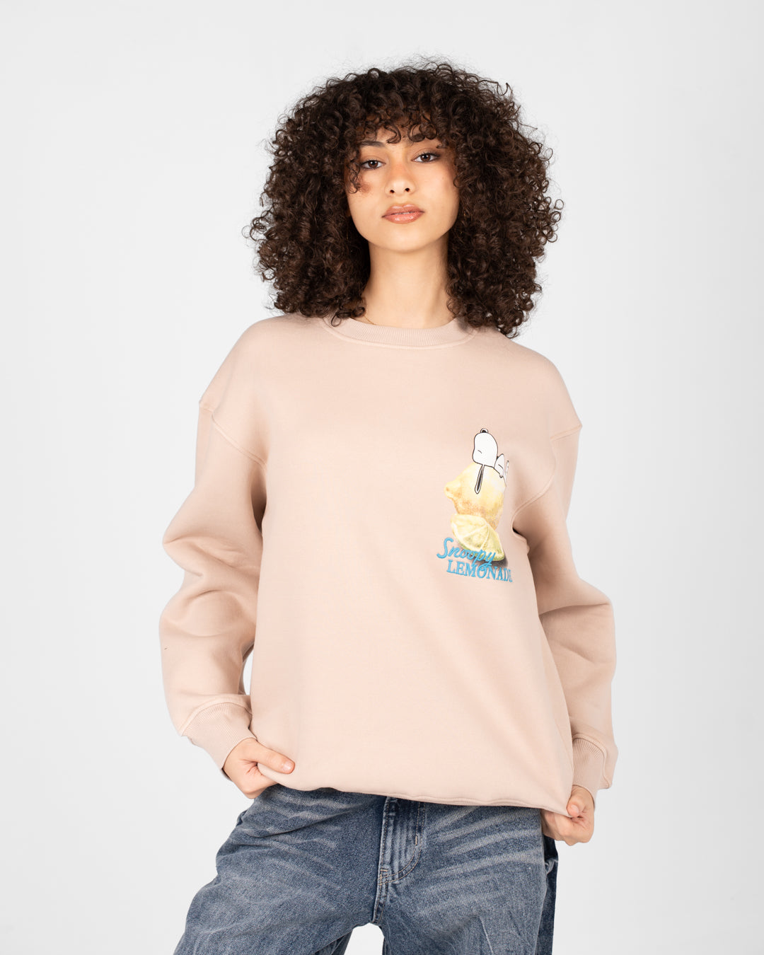 بلوزة سنوبي النسائية بياقة دائرية