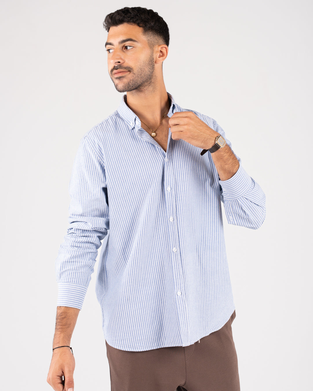 Men Striped Oxford Shirt