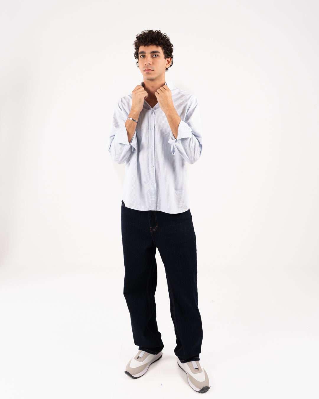 قميص أكسفورد رجالي بأكمام طويلة