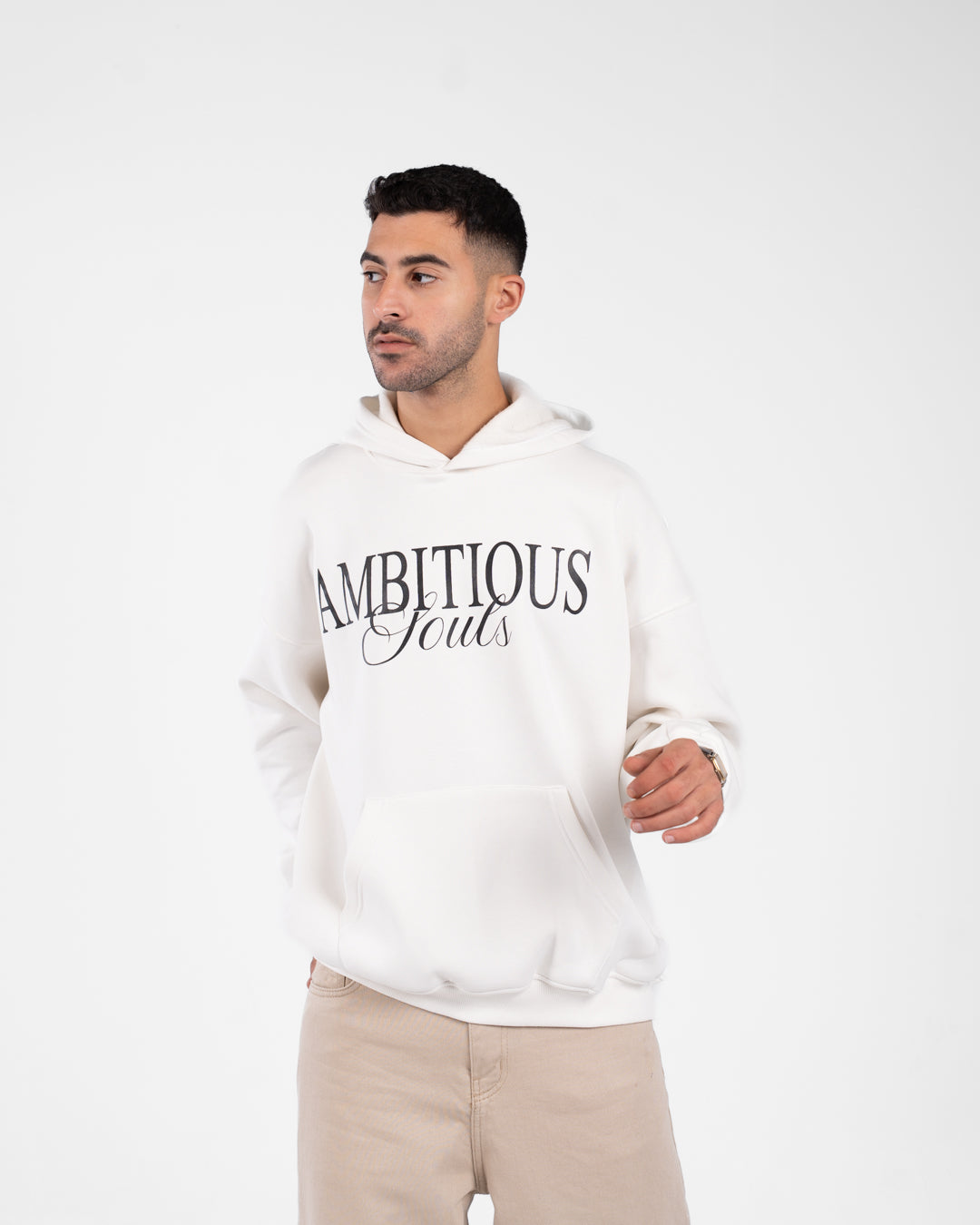 Men Printed Hoodied Sweatshirt