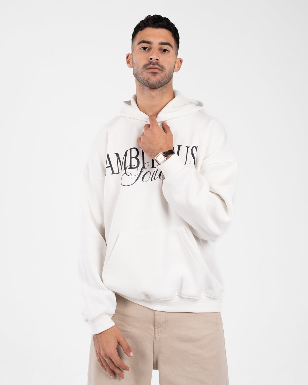 Men Printed Hoodied Sweatshirt