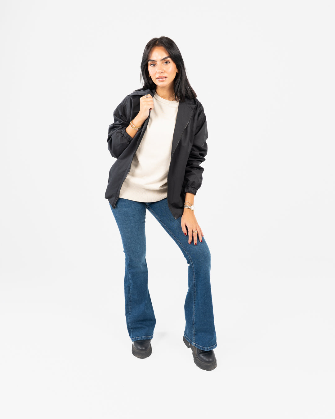 بنطلون جينز نسائي واسع