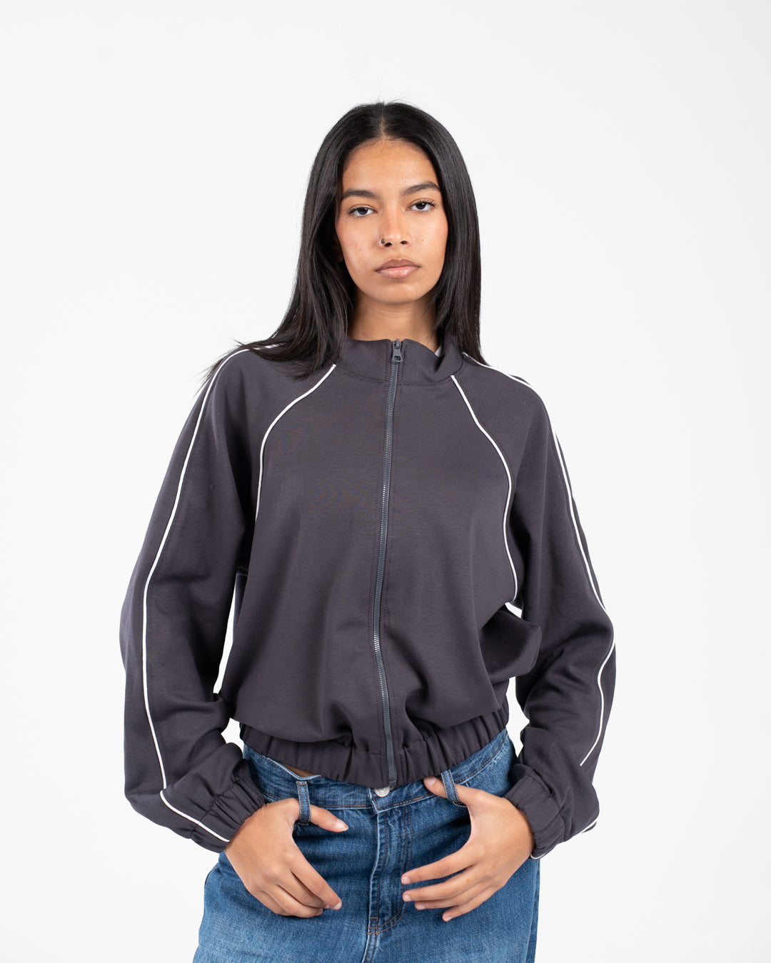 Women Zippered Sweatshirt