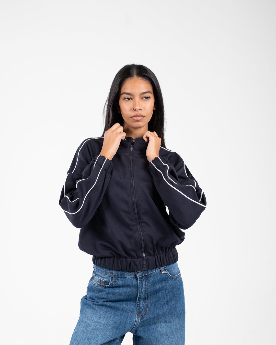 Women Zippered Sweatshirt