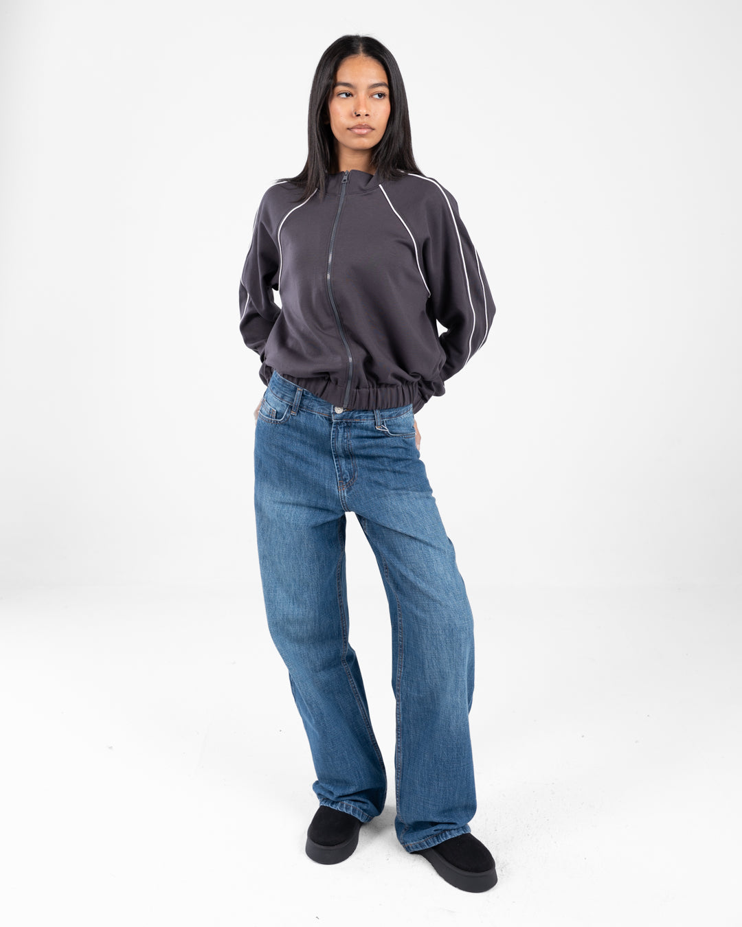 Women Zippered Sweatshirt