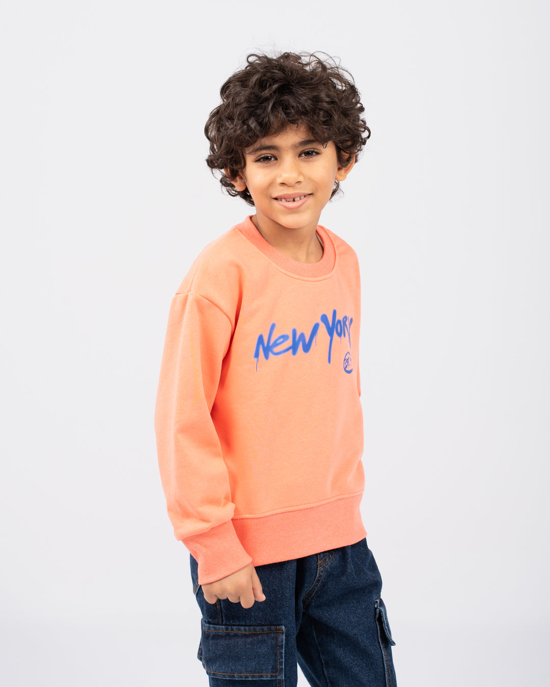 سويت شيرت نيويورك بوي برقبة دائرية