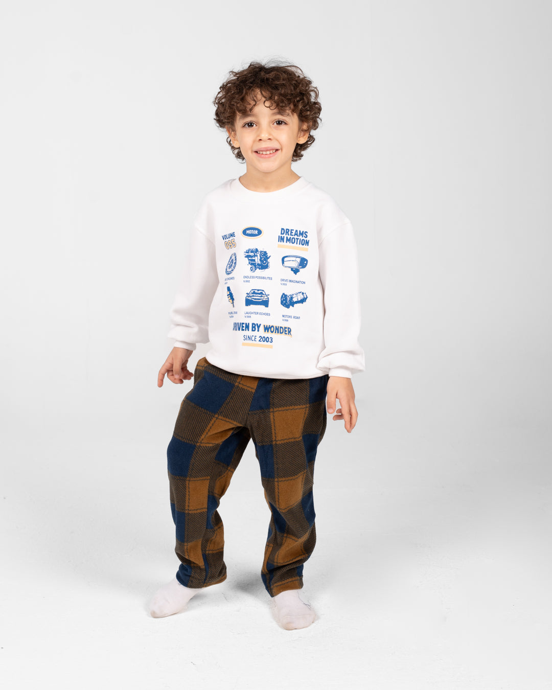 Boys Round Neck Printed Pyjamas