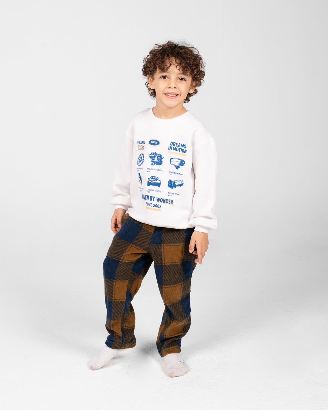 Boys Round Neck Printed Pyjamas