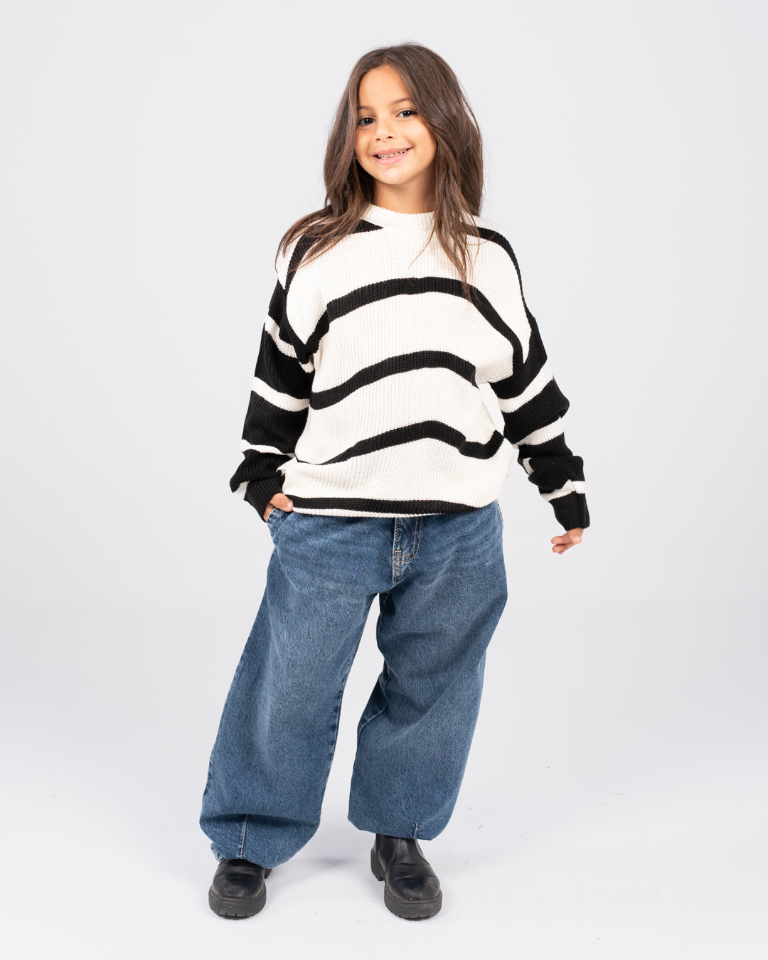 بلوفر مخطط للبنات