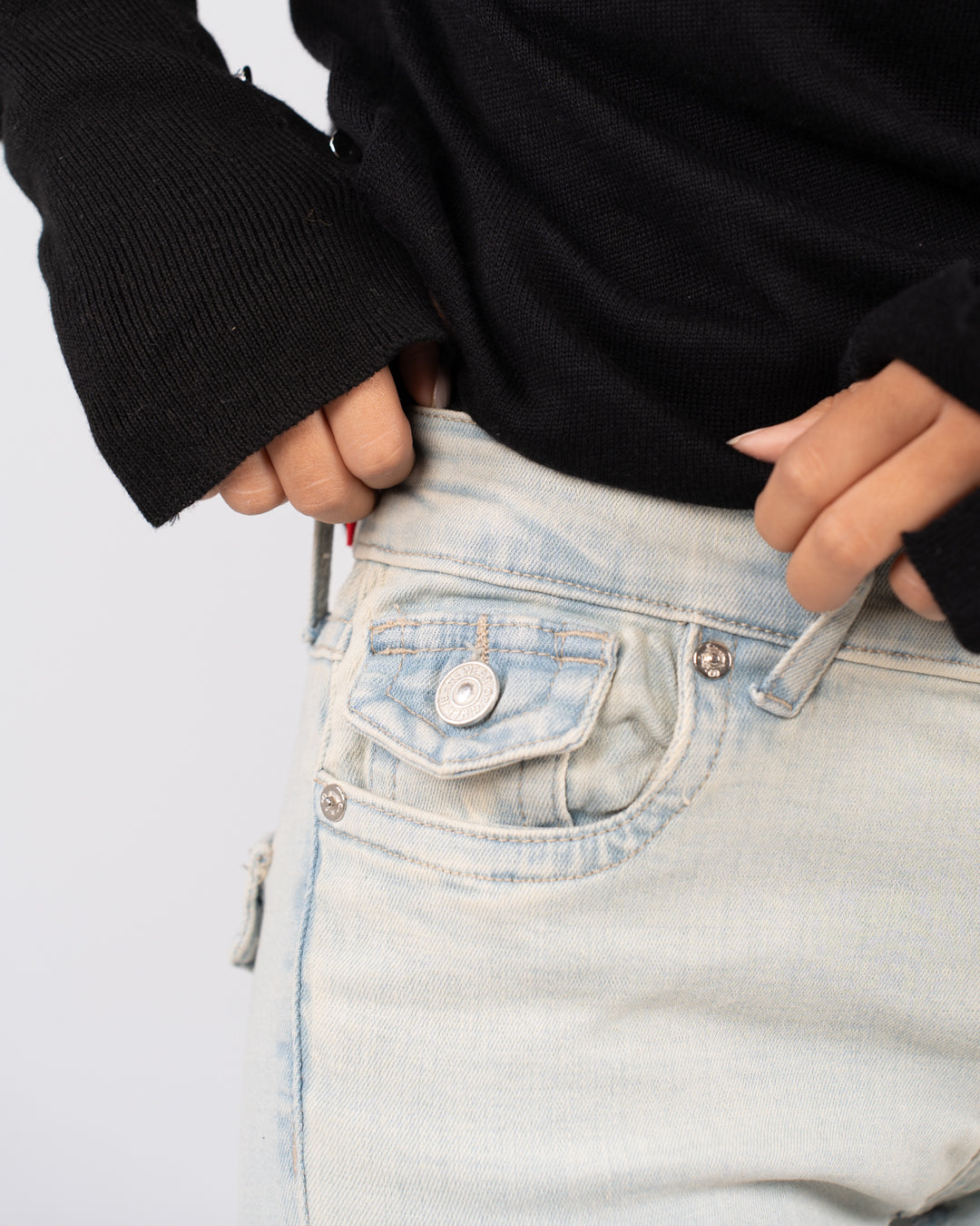 بنطلون جينز نسائي واسع