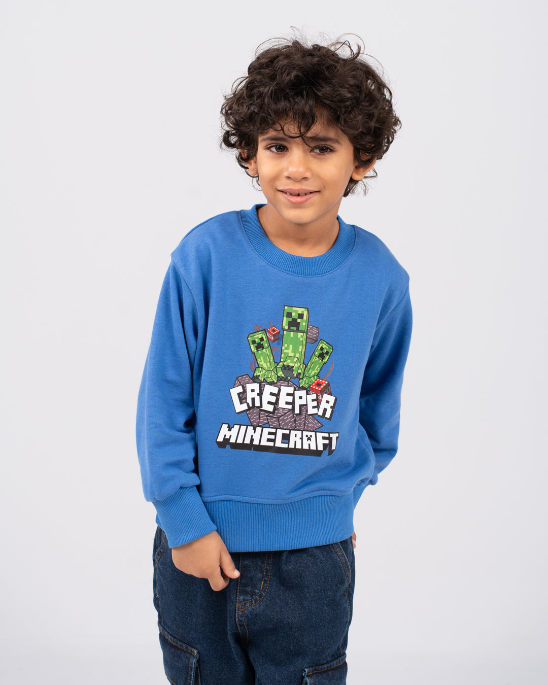 سويت شيرت ماين كرافت برقبة دائرية