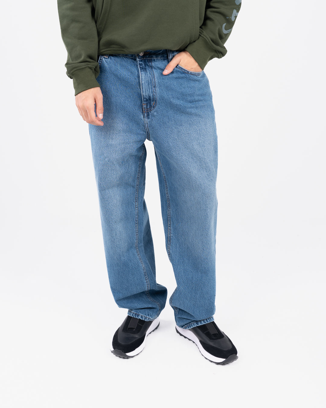 بنطلون جينز رجالي فضفاض
