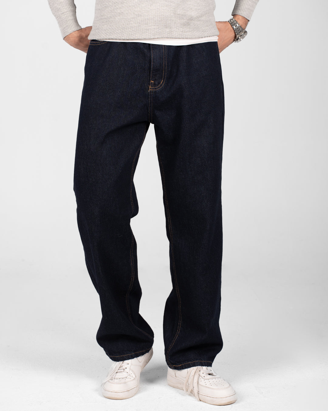 بنطلون جينز رجالي فضفاض