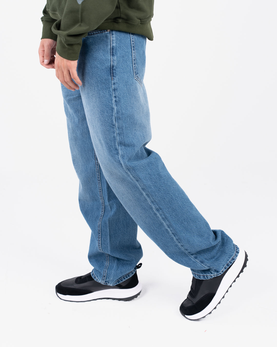 بنطلون جينز رجالي فضفاض