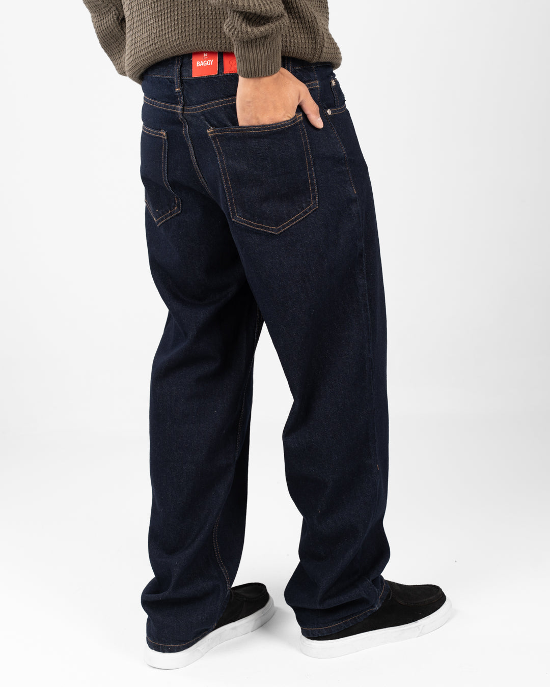 بنطلون جينز رجالي فضفاض