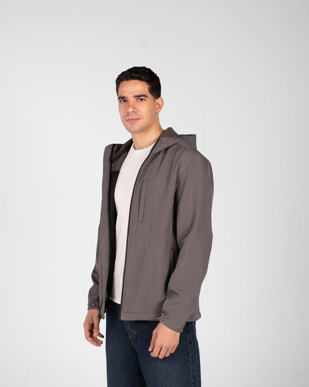 جاكيت رجالي سادة بسحاب