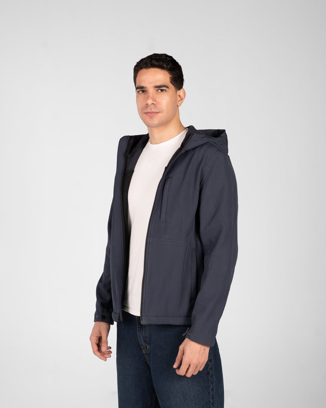 جاكيت رجالي سادة بسحاب