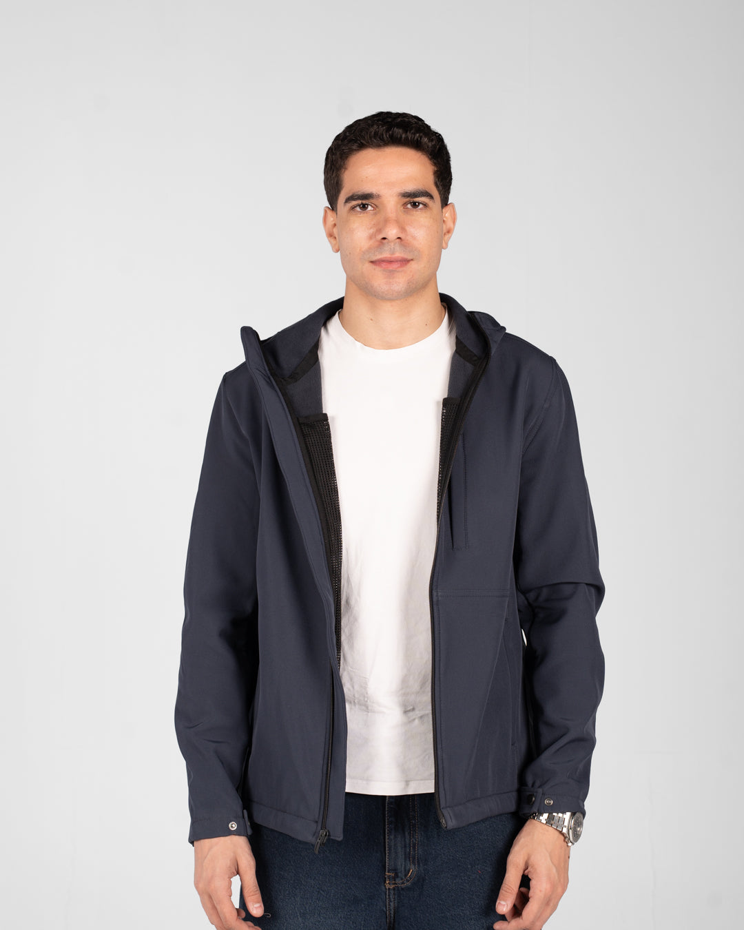 جاكيت رجالي سادة بسحاب