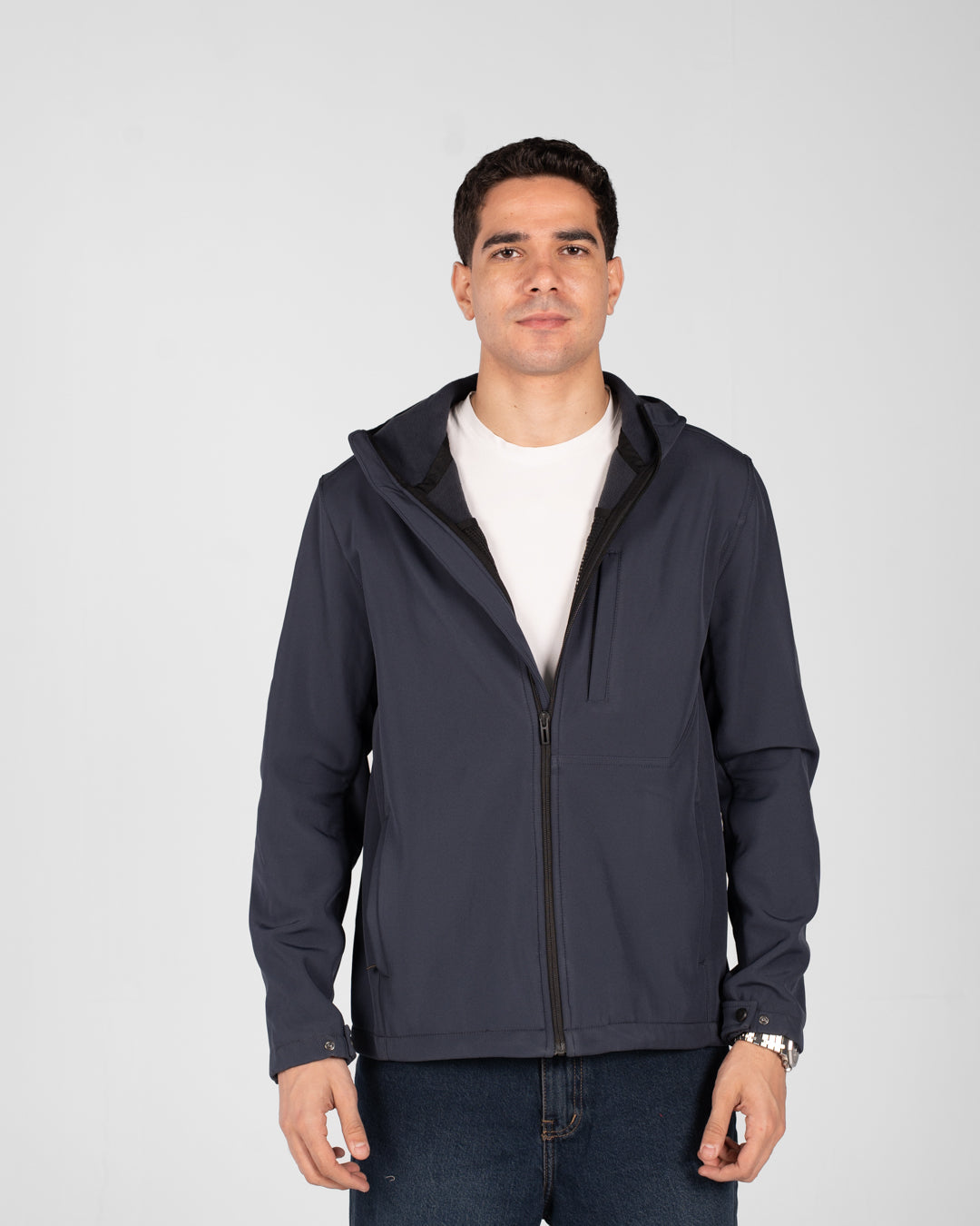 جاكيت رجالي سادة بسحاب