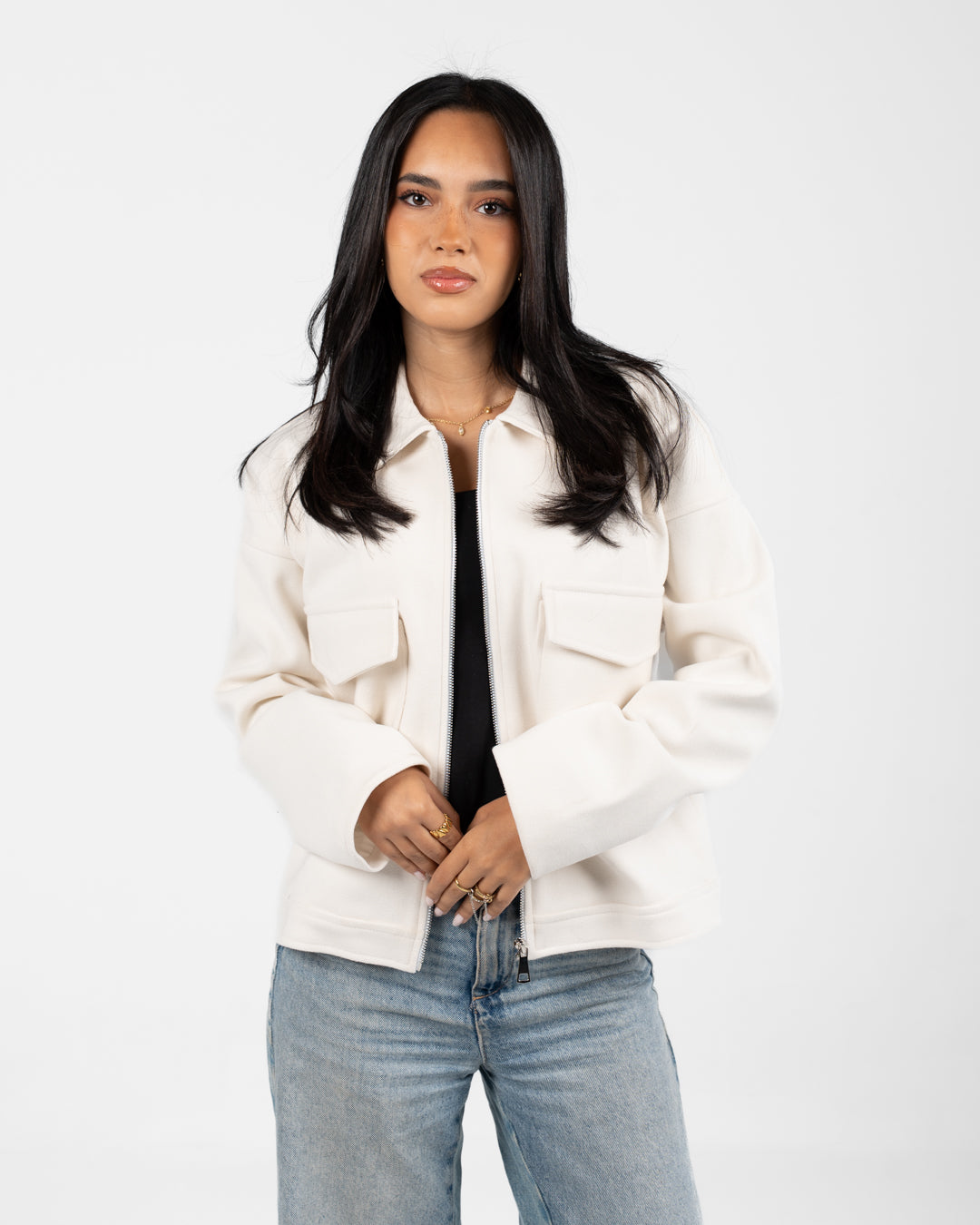 Women 2 Pockets Jacket