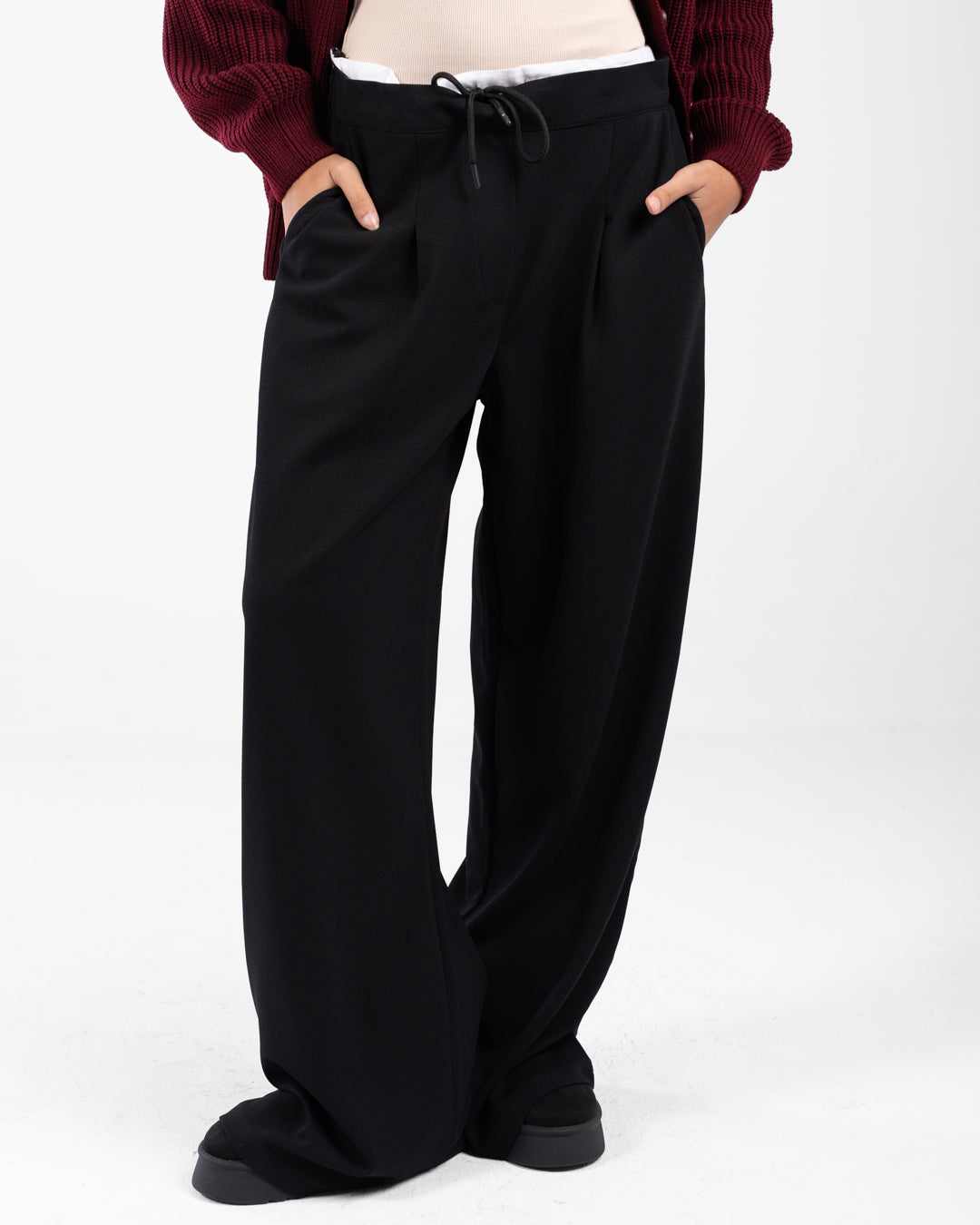 Women Plain Wide Leg Pants