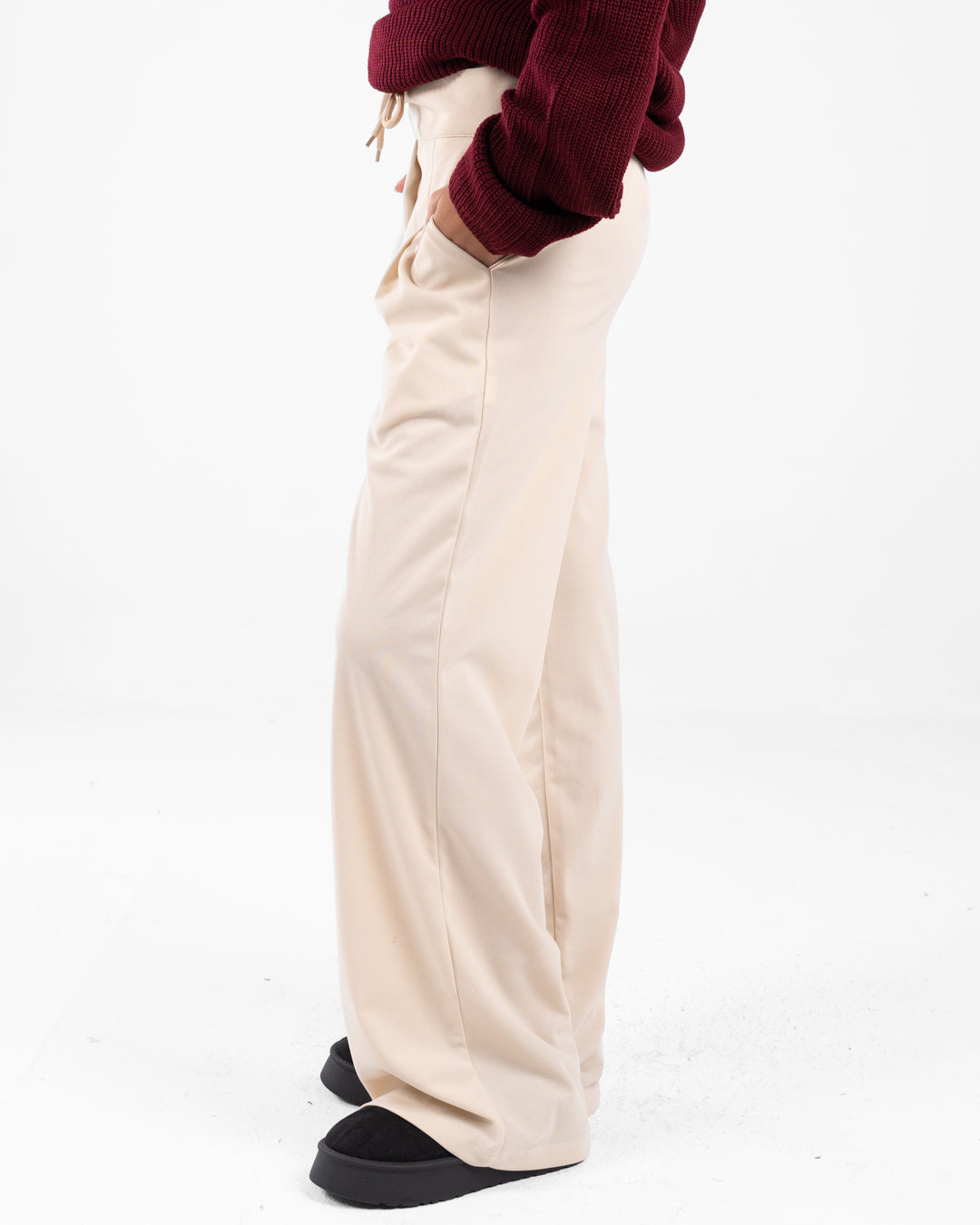 Women Plain Wide Leg Pants