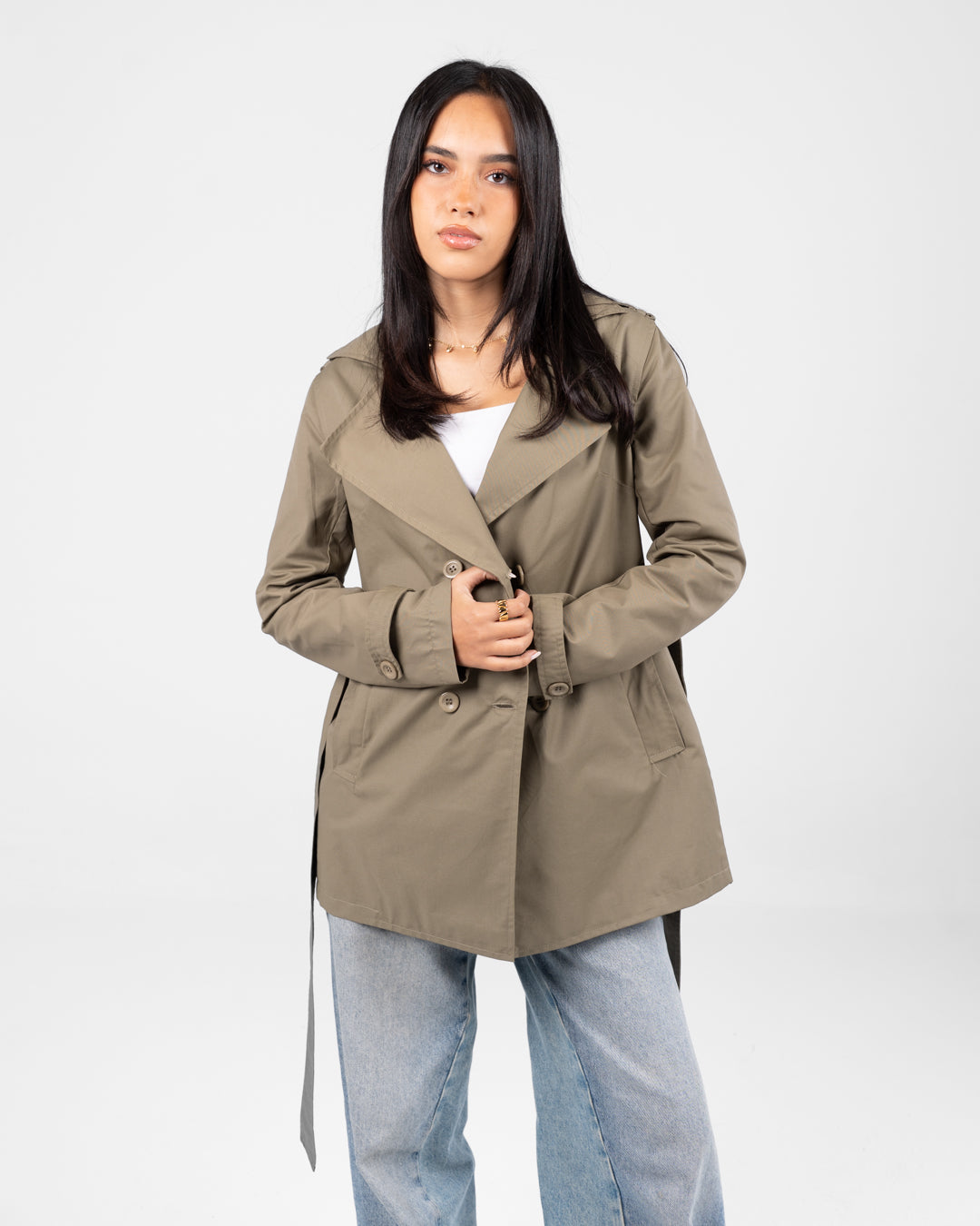 Women Gabardine Hoodie Jacket